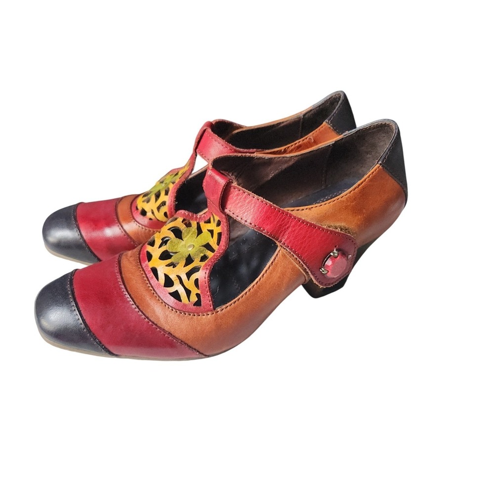 L'ARTISTE Spring Step Jardin Mary Jane Pumps EU 38 / US 7.5–8 Leather Shoes $149 - Picture 2 of 11